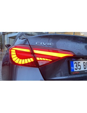 CIVIC FE1 2022+ UYUMLU DRAGON LED STOP - KIRMIZI