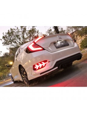 HONDA CIVIC FC5 2016-2020 ARKA SİS LEDİ UÇAK DİZAYN HARAKETLİ