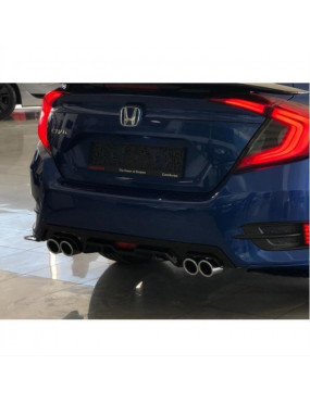 HONDA CIVIC FC5 2016-2020 DIFÜZÖR 4 EGZOZ PIANO BLACK