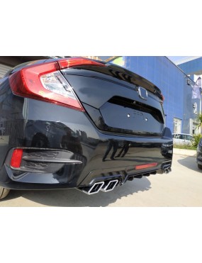 HONDA CIVIC FC5 2016-2020 DIFÜZÖR KARE EGZOZ PIANO BLACK