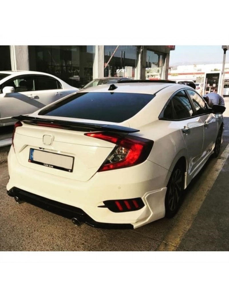 HONDA CIVIC FC5 2016-2020 TURBO SPOYLER ISIKSIZ (PARLAK SİYAH)