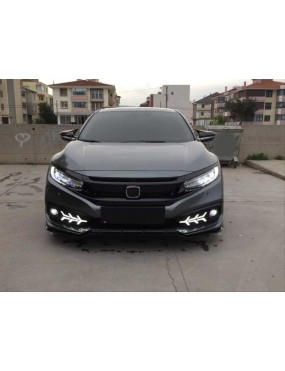 HONDA CIVIC FC5 2019+ MAKYAJLI KASA UÇAK MODEL ÖN SIS LEDI