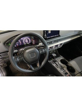 HONDA CIVIC FE1 2022 DİREKSİYON KAPLAMA SETİ 2 PARÇA - KARBON