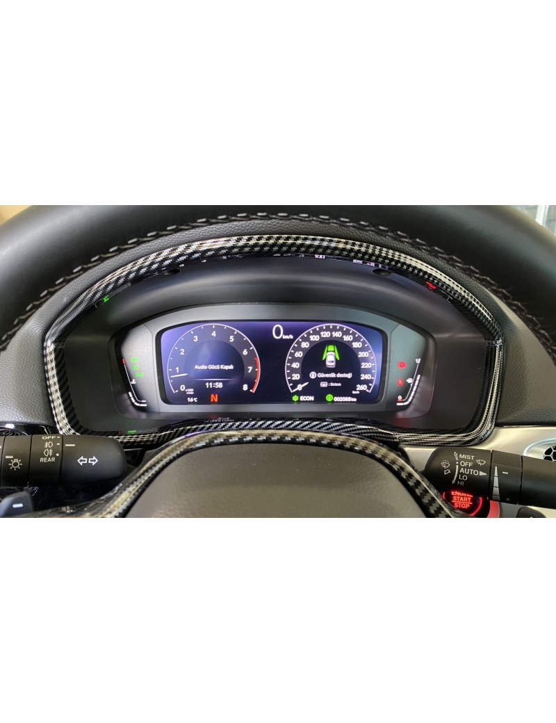 HONDA CIVIC FE1 2022 GÖSTERGE KAPLAMA - KARBON